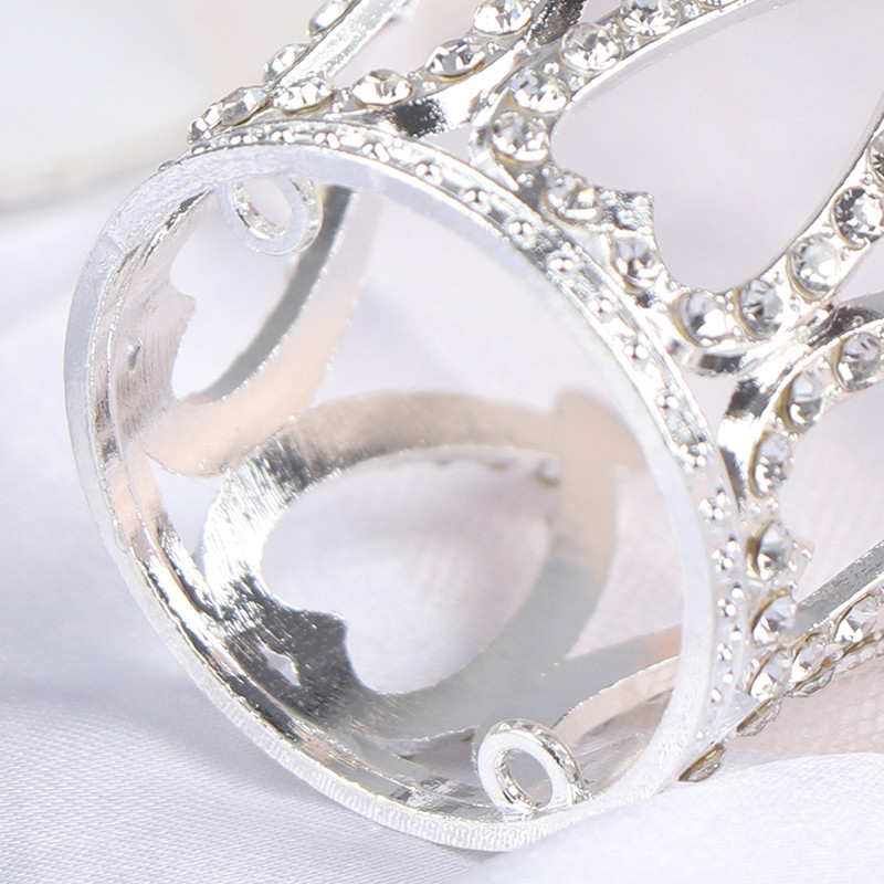 1 db Mini Crown Princess Topper Crystal Pearl Tiara Gyerek hajdíszek esküvői születésnapi party tortadíszítéshez