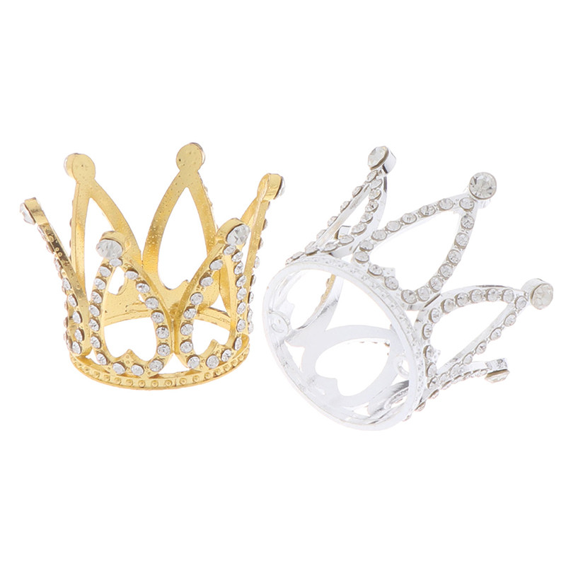 1 db Mini Crown Princess Topper Crystal Pearl Tiara Gyerek hajdíszek esküvői születésnapi party tortadíszítéshez