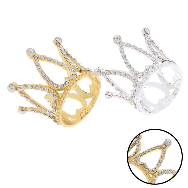 1 db Mini Crown Princess Topper Crystal Pearl Tiara Gyerek hajdíszek esküvői születésnapi party tortadíszítéshez