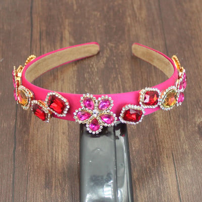 Nagyker Bohemia Sparkly full green Crystal Hajpánt Luxus strasszos gyémánt fejpánt Party Esküvői Női Haj kiegészítők