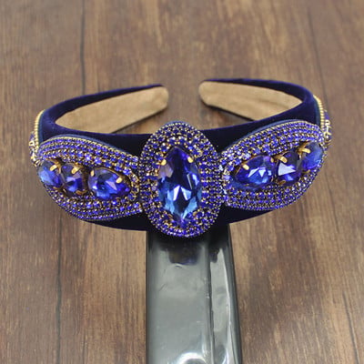 Nagyker Bohemia Sparkly full green Crystal Hajpánt Luxus strasszos gyémánt fejpánt Party Esküvői Női Haj kiegészítők