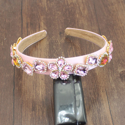 Nagyker Bohemia Sparkly full green Crystal Hajpánt Luxus strasszos gyémánt fejpánt Party Esküvői Női Haj kiegészítők