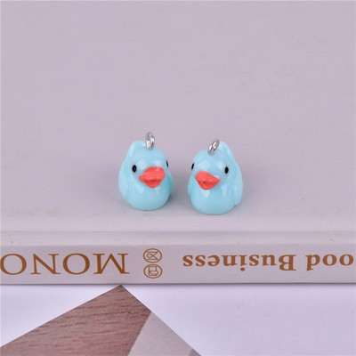 Amestecați 20 buc/lot brelocuri din rășină animală de rață mică pentru fabricarea de bijuterii DIY Accesorii de bijuterii în vrac 15*19mm