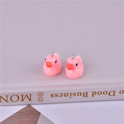 Amestecați 20 buc/lot brelocuri din rășină animală de rață mică pentru fabricarea de bijuterii DIY Accesorii de bijuterii în vrac 15*19mm