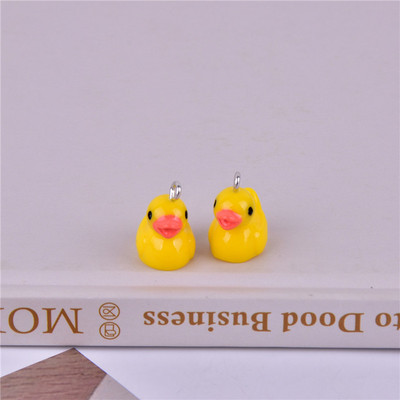 Amestecați 20 buc/lot brelocuri din rășină animală de rață mică pentru fabricarea de bijuterii DIY Accesorii de bijuterii în vrac 15*19mm