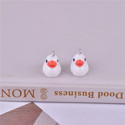 Amestecați 20 buc/lot brelocuri din rășină animală de rață mică pentru fabricarea de bijuterii DIY Accesorii de bijuterii în vrac 15*19mm