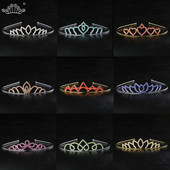 Narodeninové princezné krištáľové čelenky a korunky čelenka pre dievčatá svadobné plesové korunky svadobné doplnky do vlasov šperky