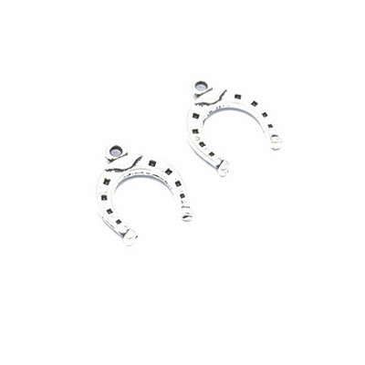 30 ks/sada zliatinových príveskov v 5 farbách, pozlátených zliatinových príveskov v tvare podkovy, ručne vyrobené závesné remeslá 16x13 mm