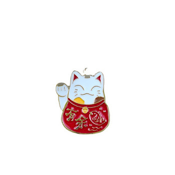 10 τμχ Alloy Dripping Oil Charm Ιαπωνικό μενταγιόν Lucky Cat DIY Μπρελόκ Γούρια Κρεμαστό κόσμημα Αξεσουάρ Designer Chrams