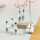 JeQue 10db 3D alkoholos sörösüveg gyanta bűbáj barkácsoláshoz ékszerekhez kiegészítő fülbevaló bűvész ékszerkészítéshez