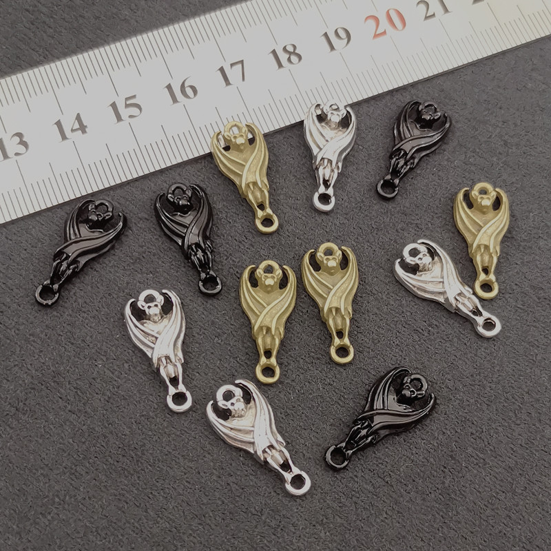 JINDINSP 40db 20*9mm-es mini fekete denevér bűbáj fülbevalóhoz karkötő nyaklánc ékszer készítés barkács ékszer leletek tervezői varázslatok
