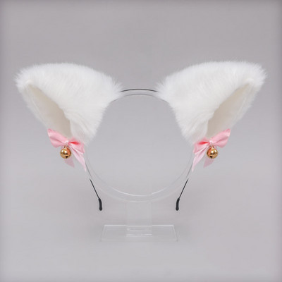 Banda de păr cu urechi de blană de vulpe de pisică Lolita Anime Night Party Cerc de păr Accesorii pentru păr pentru fete Cerc de păr