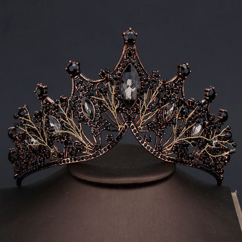 Дамска сватбена корона Бижута за коса Булчински аксесоари за коса Барокови кристални кристали Диадеми Корони Bride Queen Парти подарък