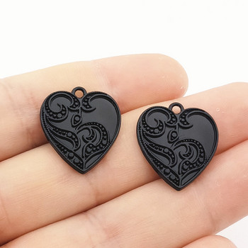 5 τμχ 20x23mm Retro Heart Charms Γοτθικό κράμα Θιβετιανά μενταγιόν αντίκες κοσμήματα κατασκευής μικρού μενταγιόν DIY χειροποίητα αξεσουάρ