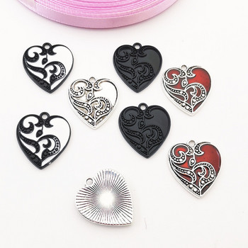 5 τμχ 20x23mm Retro Heart Charms Γοτθικό κράμα Θιβετιανά μενταγιόν αντίκες κοσμήματα κατασκευής μικρού μενταγιόν DIY χειροποίητα αξεσουάρ