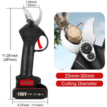 Gisam Electric Pruning Shear Professional Cutter Cordless Pruner Shear Rechargeable Battery Pruner Branch Εργαλείο κήπου φρούτων