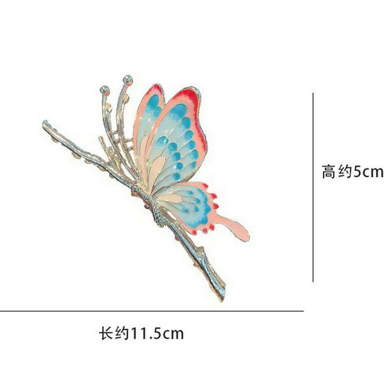 Agrafe de păr fluture pictate 2022 pentru femei, la modă, gheare de păr, elegantă, mare, de metal, crab, rechin, accesorii de păr pentru femei
