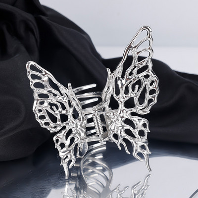 Koreai fém folyékony pillangós hajtű női szócsat banán csavaros csíptető a fej hátlapjához hajcsat női fejfedő hajtű