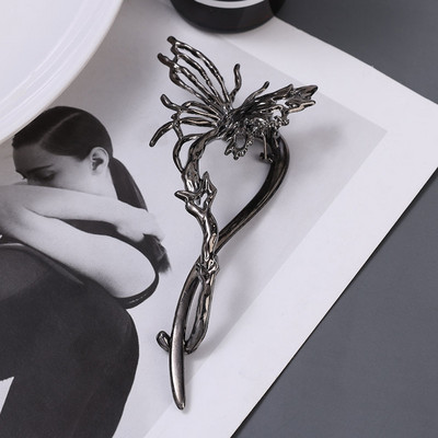 Koreai fém folyékony pillangós hajtű női szócsat banán csavaros csíptető a fej hátlapjához hajcsat női fejfedő hajtű