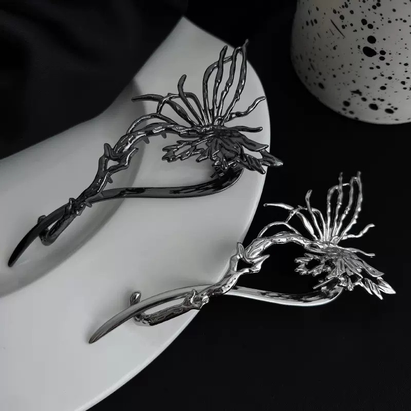 Koreai fém folyékony pillangós hajtű női szócsat banán csavaros csíptető a fej hátlapjához hajcsat női fejfedő hajtű