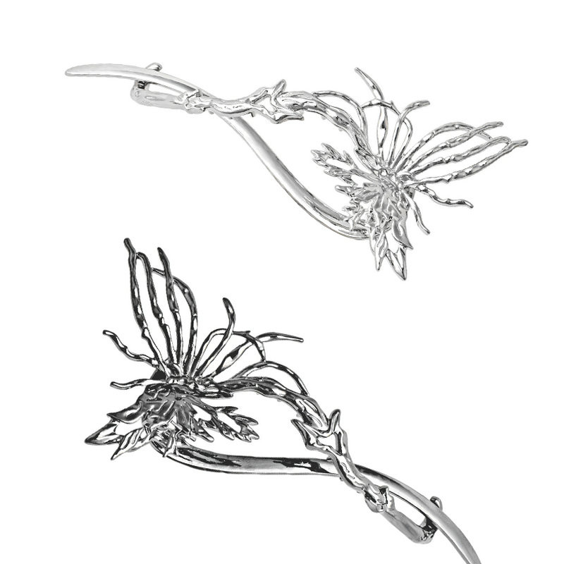 Koreai fém folyékony pillangós hajtű női szócsat banán csavaros csíptető a fej hátlapjához hajcsat női fejfedő hajtű