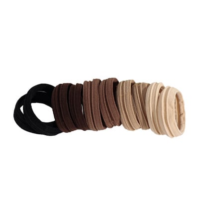 10 DB/Szett Női Lányok Alaphajpántok Egyszerű, egyszínű színű Rugalmas fejpánt Hajkötelek Nyakkendők Hajkiegészítők Lófaroktartó