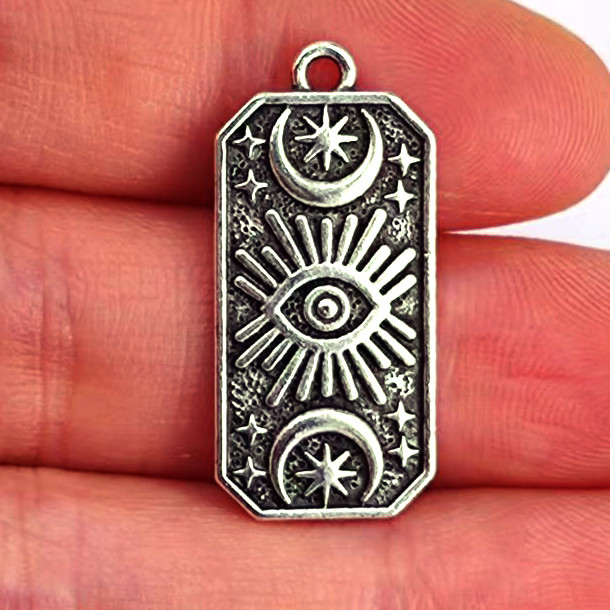 5db Star Moon Sun Eye medál bűbáj Ajándék Női Férfi Kiegészítők DIY