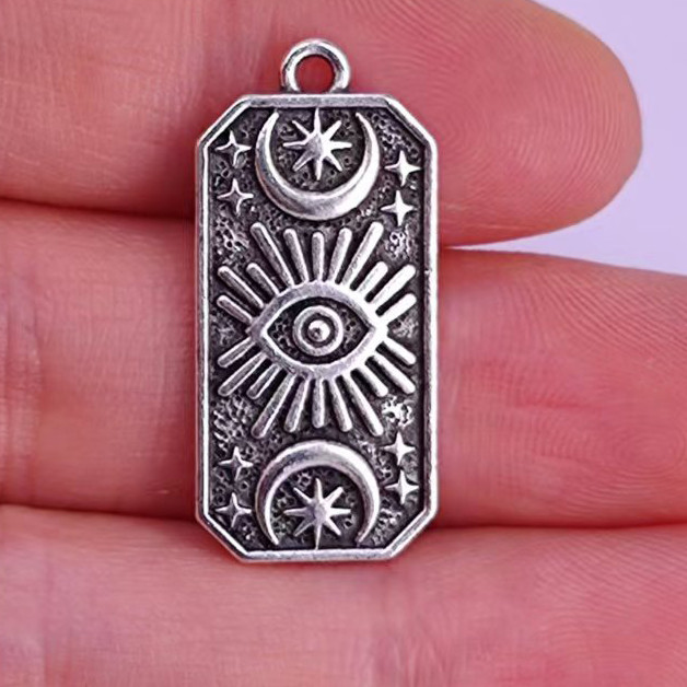 5db Star Moon Sun Eye medál bűbáj Ajándék Női Férfi Kiegészítők DIY