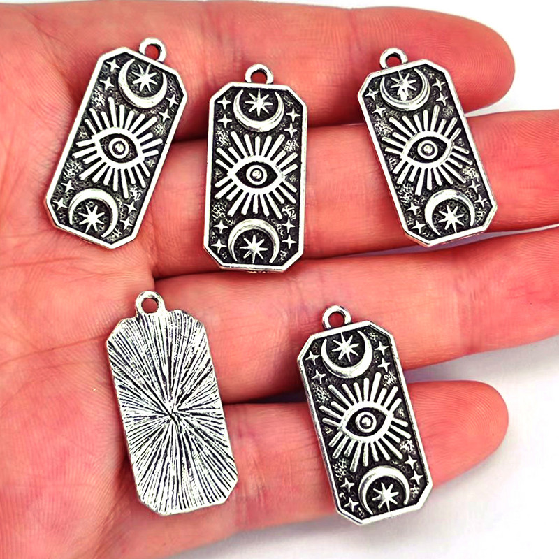 5db Star Moon Sun Eye medál bűbáj Ajándék Női Férfi Kiegészítők DIY