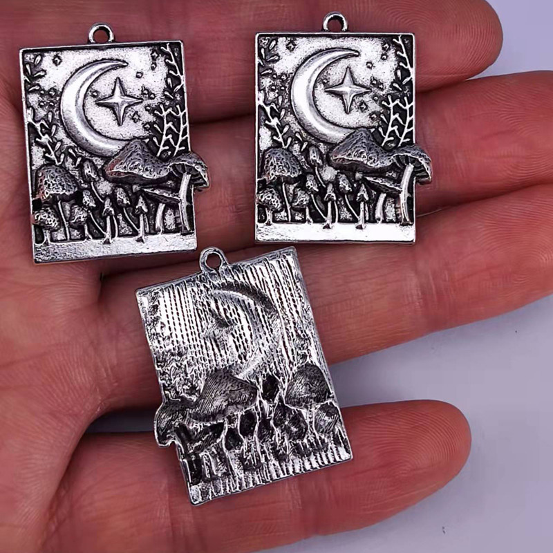 5db 21mm*25mm új Téglalap csillag hold gomba erdei medál varázs ékszer fantázia manók tündér varázsa erdő nőknek barkácsolás