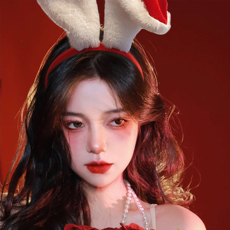 Aranyos Lányok Plüss Nyúlfül Hajpántok Fejfedők Fejpántok Női Lány Anime Cosplay Haj Kiegészítők Fejdísz