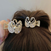 Moda Perle Stras Închizătoare de lebădă Coada de cal Artifact fix Bijuterii gheare de păr Accesorii de păr pentru femei Accesorii de păr fete