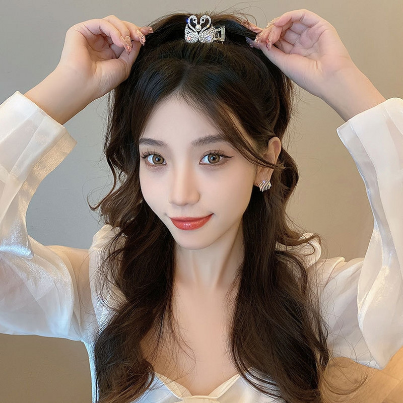 Moda Perle Stras Închizătoare de lebădă Coada de cal Artifact fix Bijuterii gheare de păr Accesorii de păr pentru femei Accesorii de păr fete