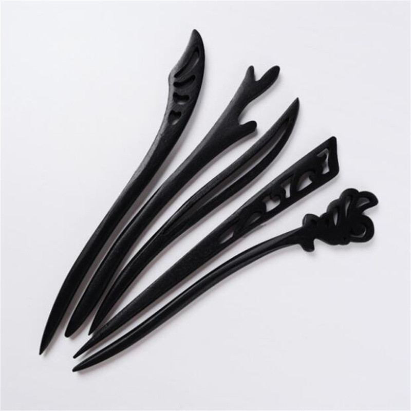 1 tk puidust juuksepulgad Jaapani juuksepulgad Vintage retro nikerdatud juuksenõelad, klambrid naiste tüdrukute juuksepulgad Chignon