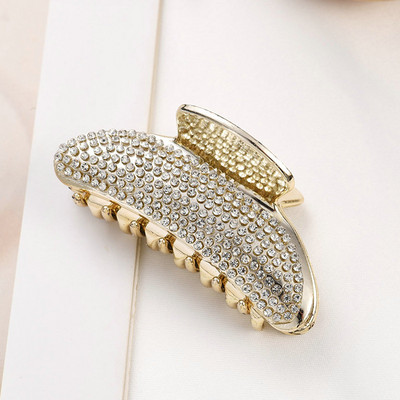 Perle strălucitoare franceză agrafă cu strasuri geometrie gheare de păr clemă mare de prindere clemă de rechin clemă de păr cap din spate accesorii de păr pentru femei