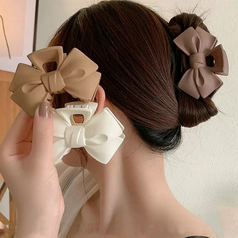 Módne dámske vlasové spony Akrylová mašľa Elegantná temperamentná mašľa Pazúrové spony Žralok Chyť vlasy Pazúr Dievčenský doplnok