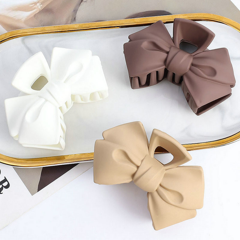 Módne dámske vlasové spony Akrylová mašľa Elegantná temperamentná mašľa Pazúrové spony Žralok Chyť vlasy Pazúr Dievčenský doplnok