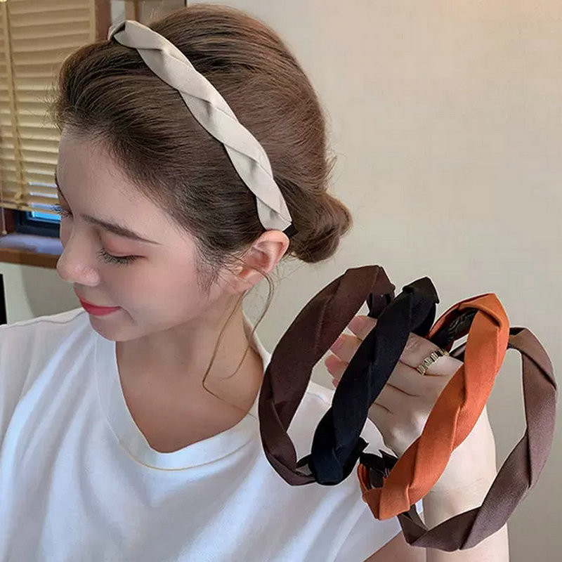 Módne vlasové obruče 2023, vlasové pásky pre ženy a dievčatá, prekrývajúce sa jednofarebné čelenky, dizajnérske vlasové doplnky, pokrývky hlavy