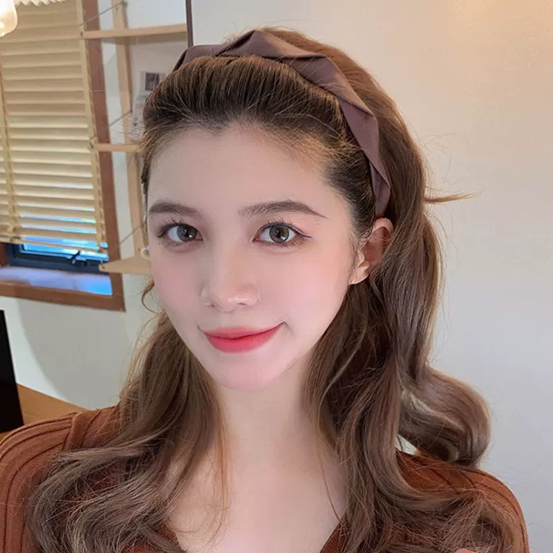 Módne vlasové obruče 2023, vlasové pásky pre ženy a dievčatá, prekrývajúce sa jednofarebné čelenky, dizajnérske vlasové doplnky, pokrývky hlavy