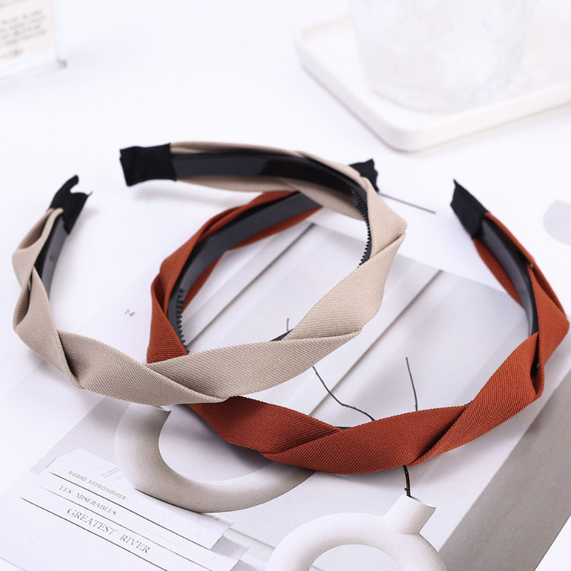 Módne vlasové obruče 2023, vlasové pásky pre ženy a dievčatá, prekrývajúce sa jednofarebné čelenky, dizajnérske vlasové doplnky, pokrývky hlavy