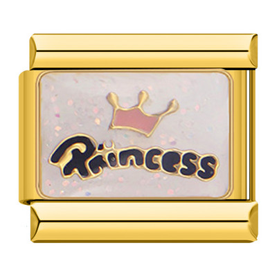 Hapiship Nový originálny okrúhly prívesok s krídlami Daisy a princeznej, taliansky prívesok s náramkom CZ, vhodný pre 9 mm náramok z nehrdzavejúcej ocele, výroba šperkov DJ199