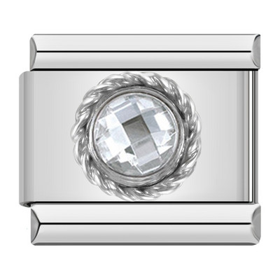 Hapiship Nový originálny okrúhly prívesok s krídlami Daisy a princeznej, taliansky prívesok s náramkom CZ, vhodný pre 9 mm náramok z nehrdzavejúcej ocele, výroba šperkov DJ199