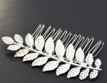 Görög istennőlevél hajfésűk nőknek Fém levél hajtűk Ékszerek Menyasszonyi fejdísz francia esküvői eljegyzési hajkiegészítő