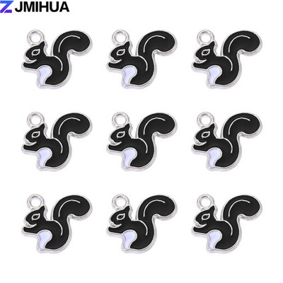 15 ks roztomilých príveskov s veveričkami, smaltované prívesky na výrobu šperkov, náhrdelníky, náušnice, náramky, ručne vyrobené doplnky.