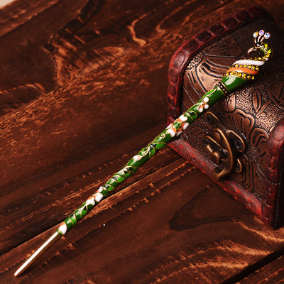 Morkopela Vintage smaltovaná pávia vlasová tyčinka s kamienkami, sponka do vlasov, dámske banketové vlasové šperky, čínsky štýl, vlasové doplnky