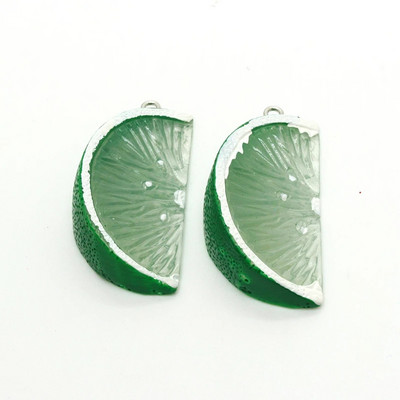 6 ks/balenie 48x23mm Simulované ovocné a citrónové prívesky DIY Remeslá Vtipná živicová kľúčenka s jedlom Prívesok Doplnok Roztomilé kórejské šperky Výroba
