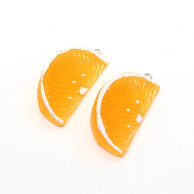 6 ks/balenie 48x23mm Simulované ovocné a citrónové prívesky DIY Remeslá Vtipná živicová kľúčenka s jedlom Prívesok Doplnok Roztomilé kórejské šperky Výroba