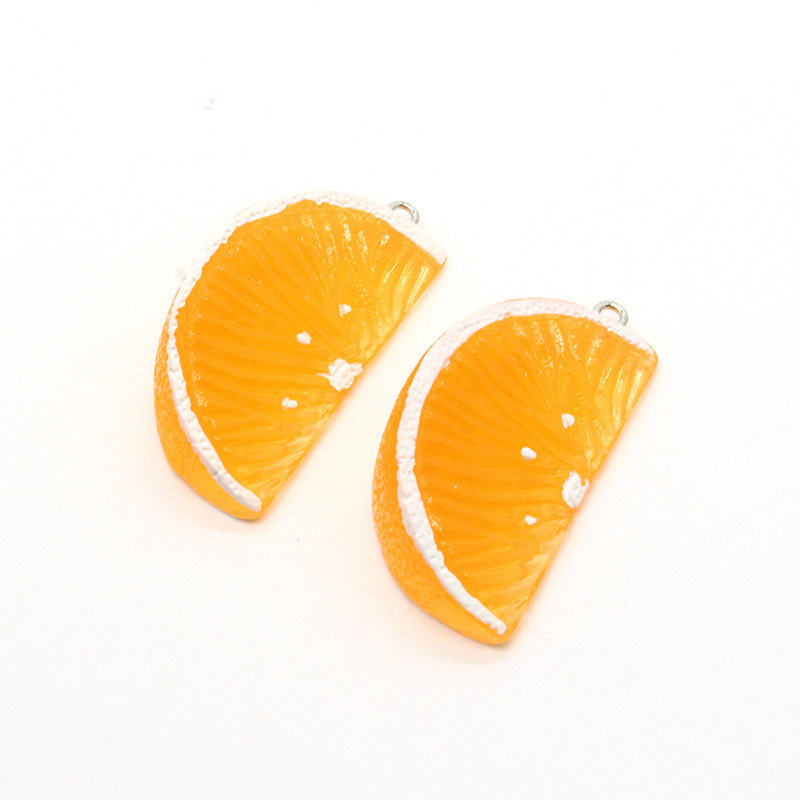 6 ks/balenie 48x23mm Simulované ovocné a citrónové prívesky DIY Remeslá Vtipná živicová kľúčenka s jedlom Prívesok Doplnok Roztomilé kórejské šperky Výroba