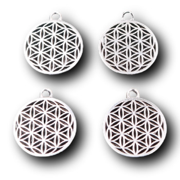 20 τμχ Ασημένια μενταγιόν Flower of Life Ρετρό βραχιόλι Σκουλαρίκια Μεταλλικά αξεσουάρ Γούρια DIY For Jewelry Crafts Findings