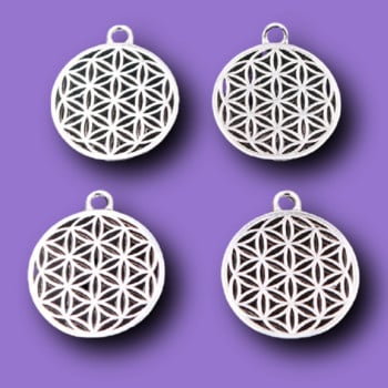 20 τμχ Ασημένια μενταγιόν Flower of Life Ρετρό βραχιόλι Σκουλαρίκια Μεταλλικά αξεσουάρ Γούρια DIY For Jewelry Crafts Findings